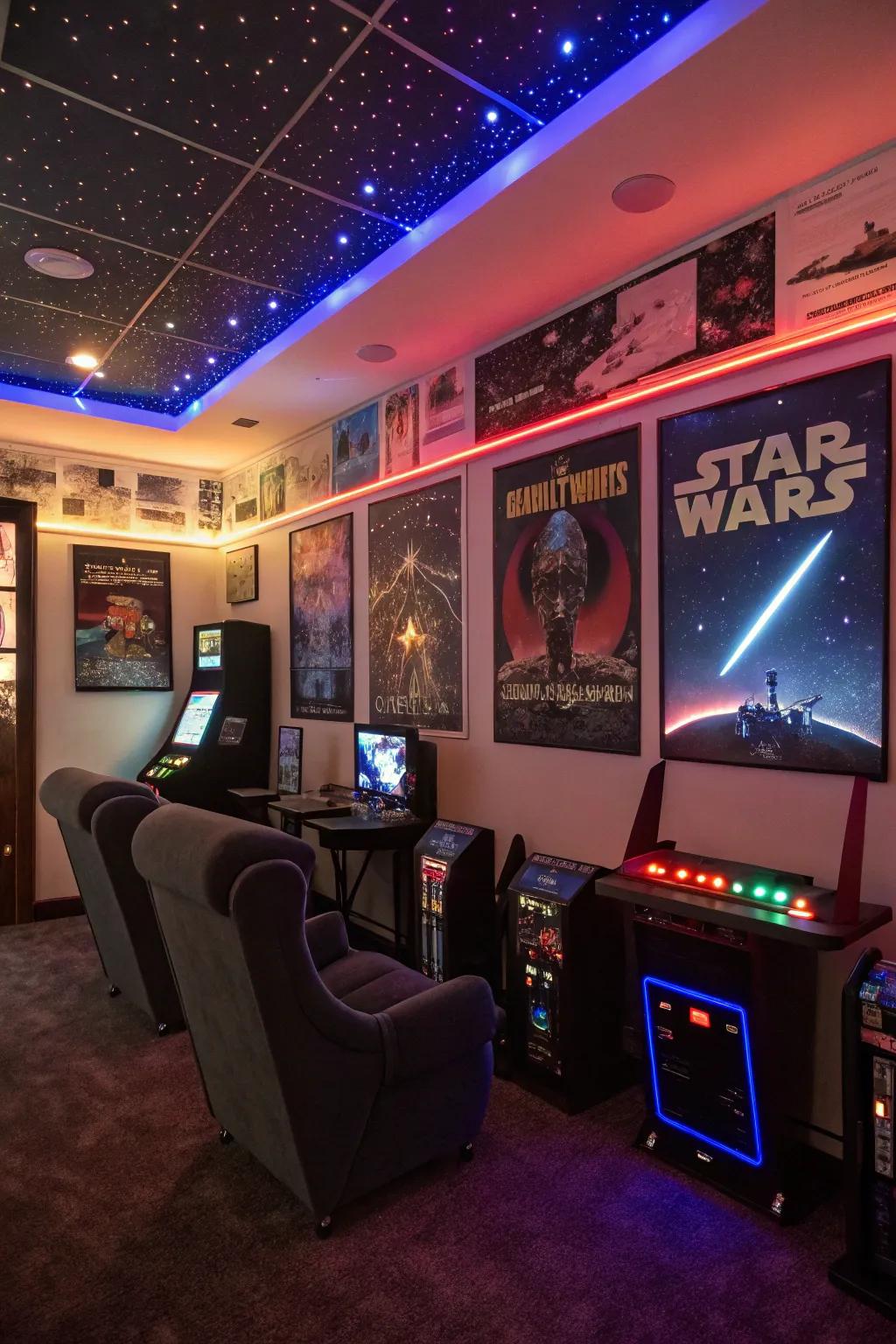Themed decor brings your gaming interests alive.