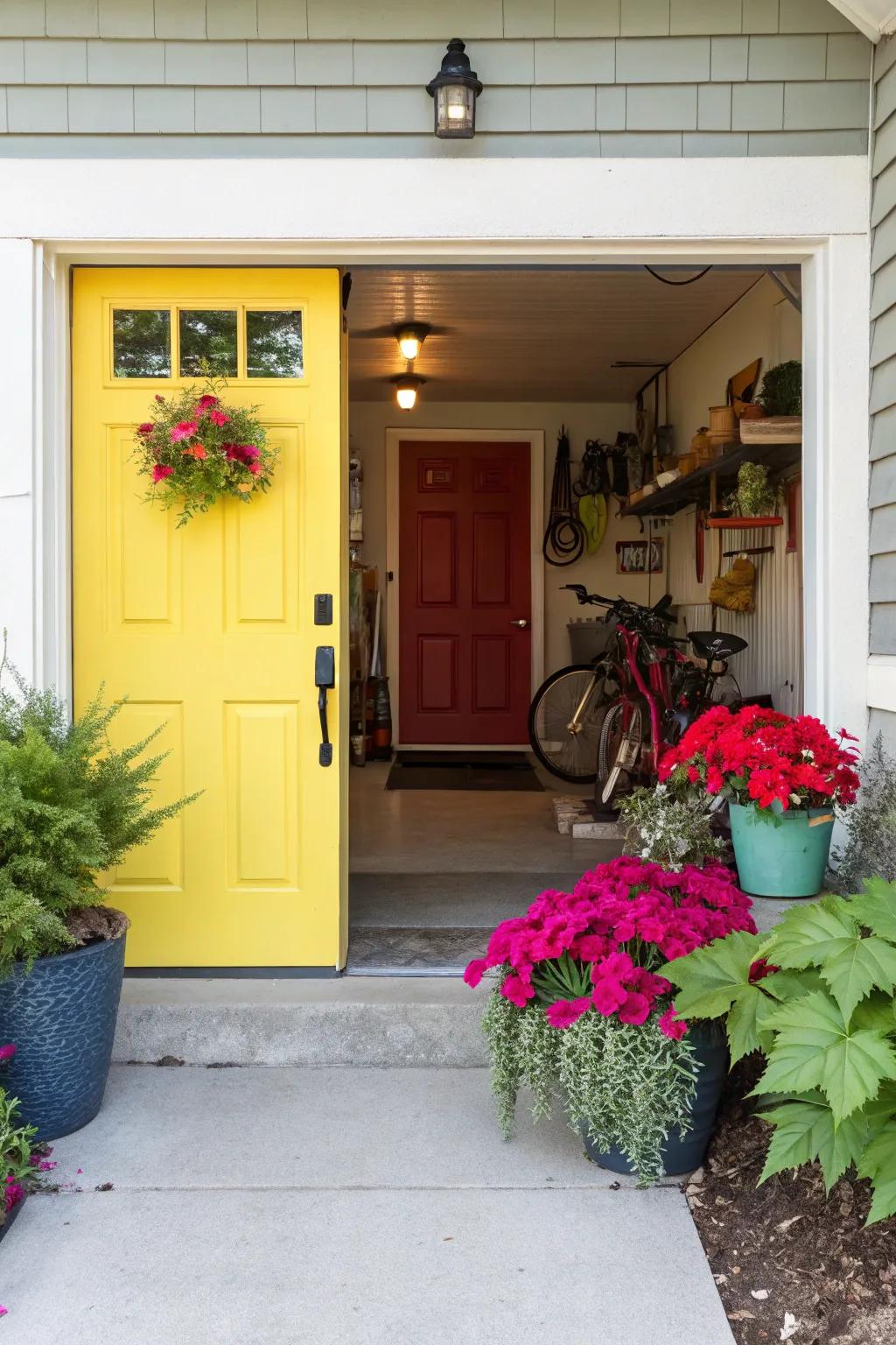 A welcoming garage entry enriches the experience of entering the home.