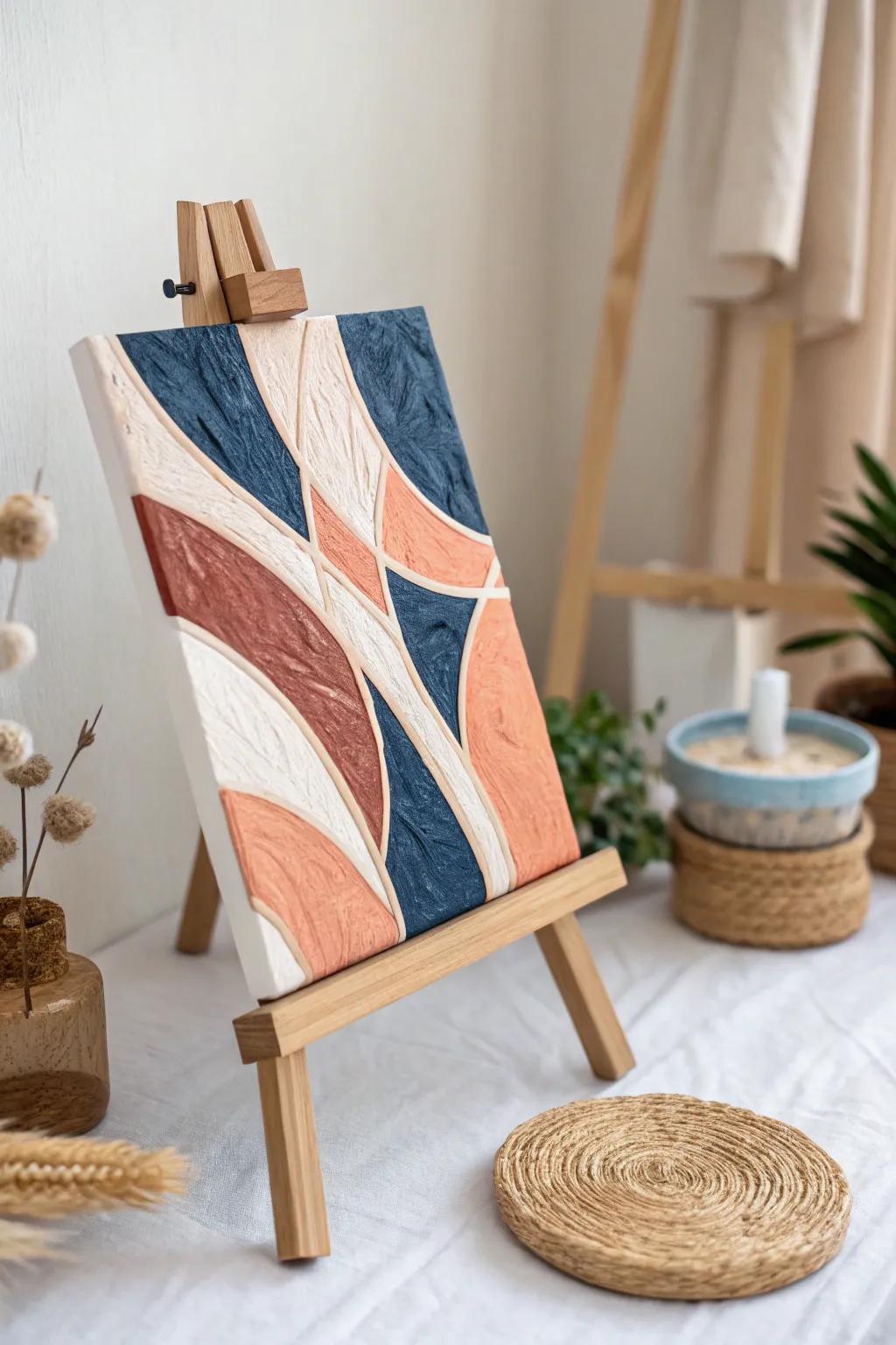 Transform your ingenuity with adhesive applicator artistry: a fusion of consistency and bold hues for a distinctive conceptual visual piece.