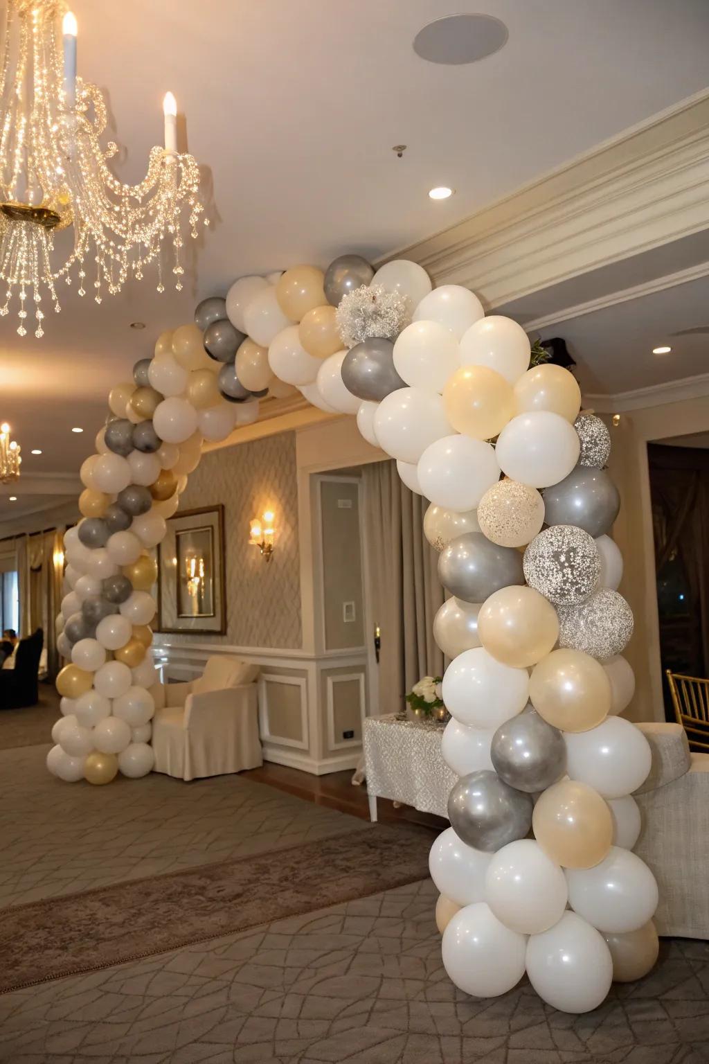 Elegant and subtle neutral balloon garland.