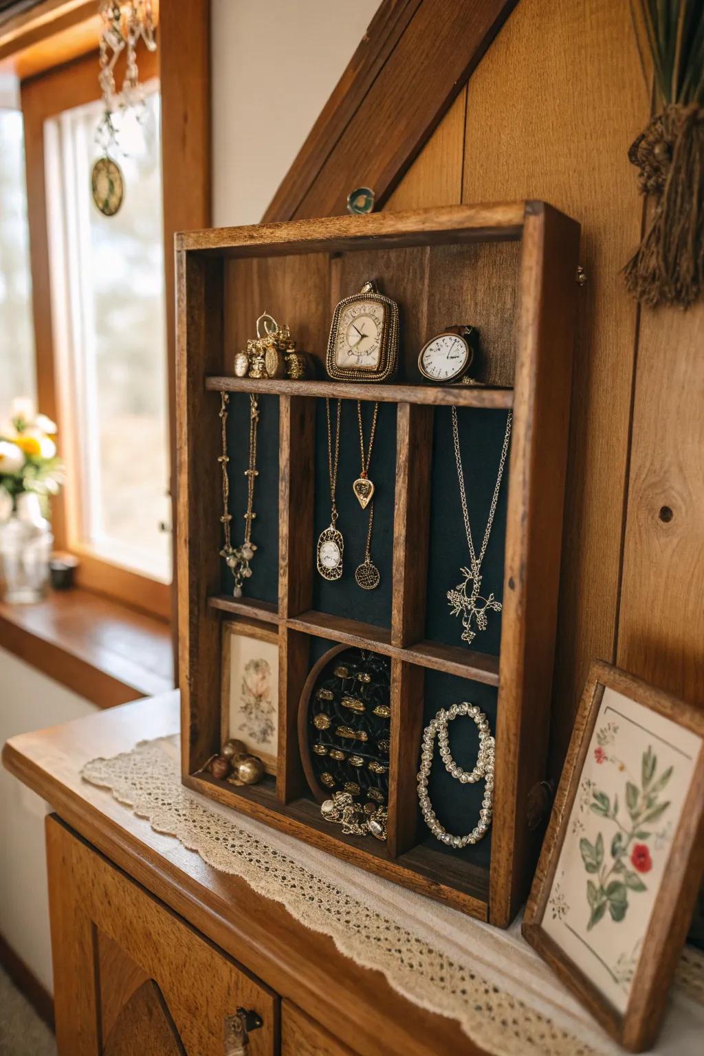 Conserve yesteryear with antique mementos in a memory box.