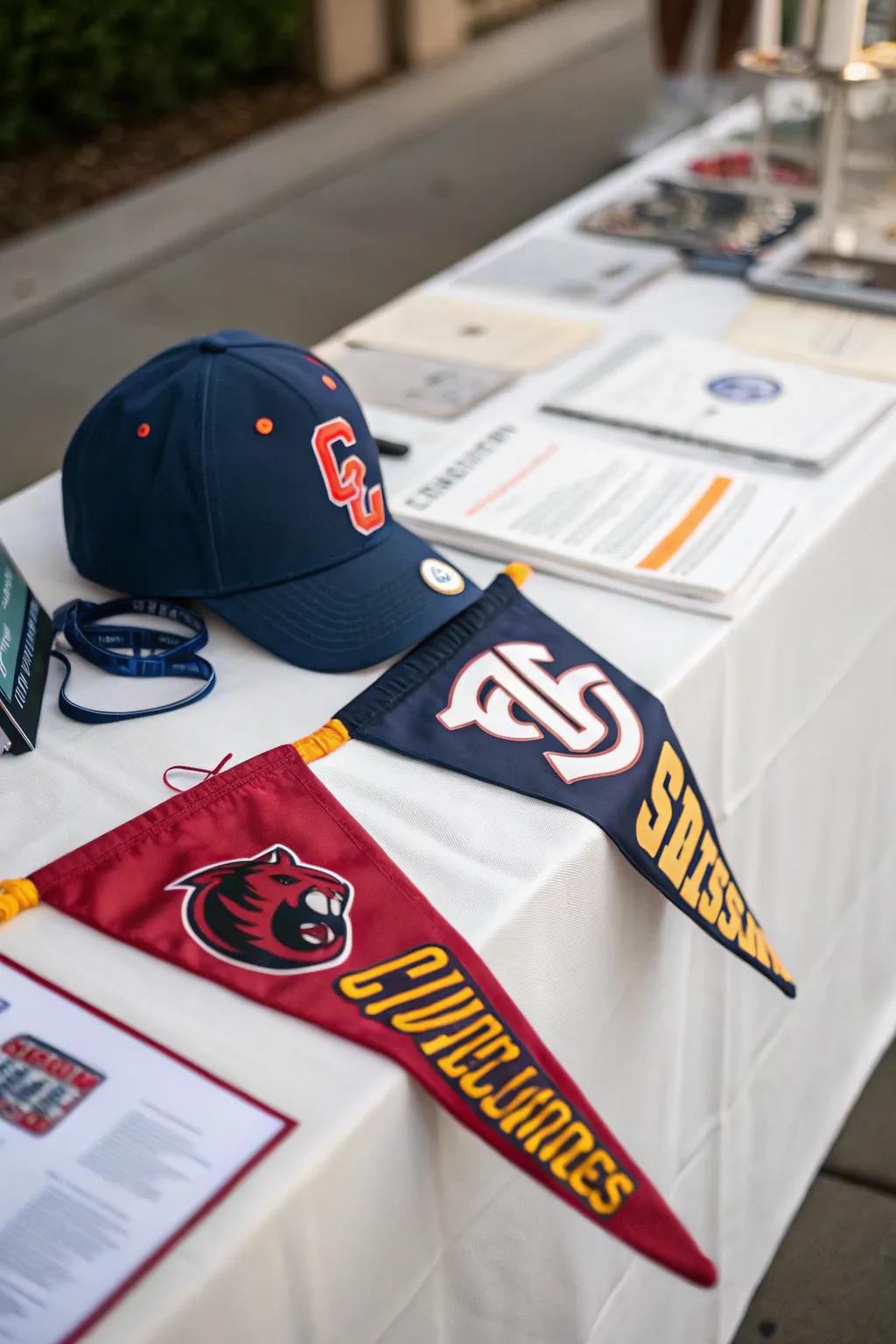 School branding emphasizes school pride.