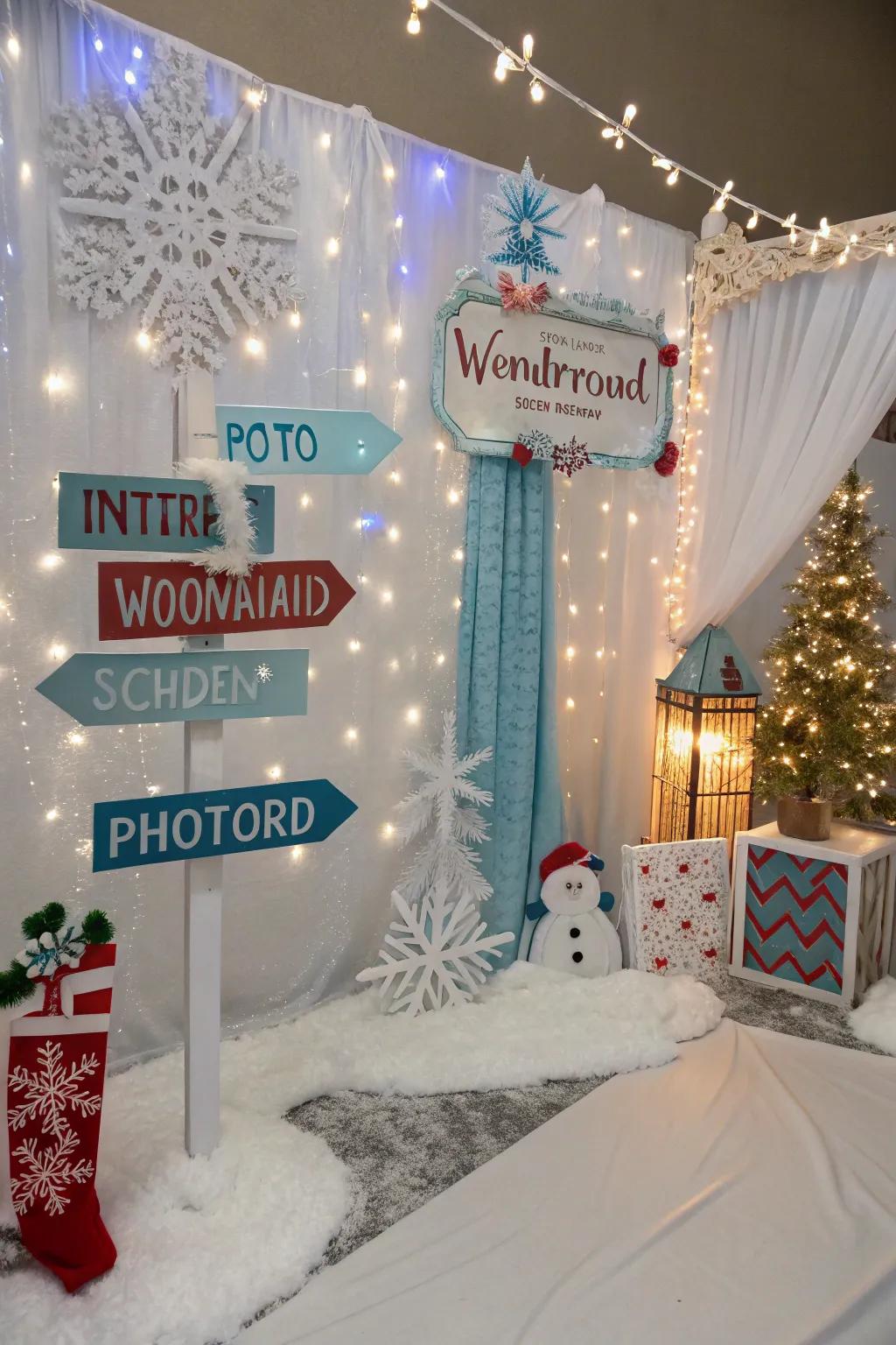 Save memories in a winter scene picture spot.