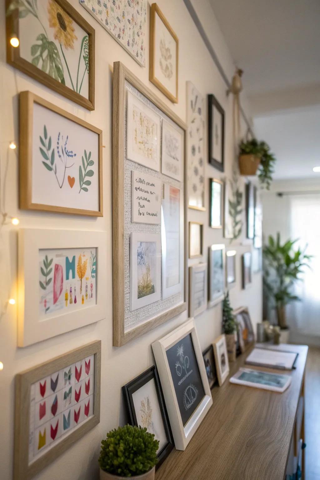 Fine art and quotes personalize your office and stimulate creativity.