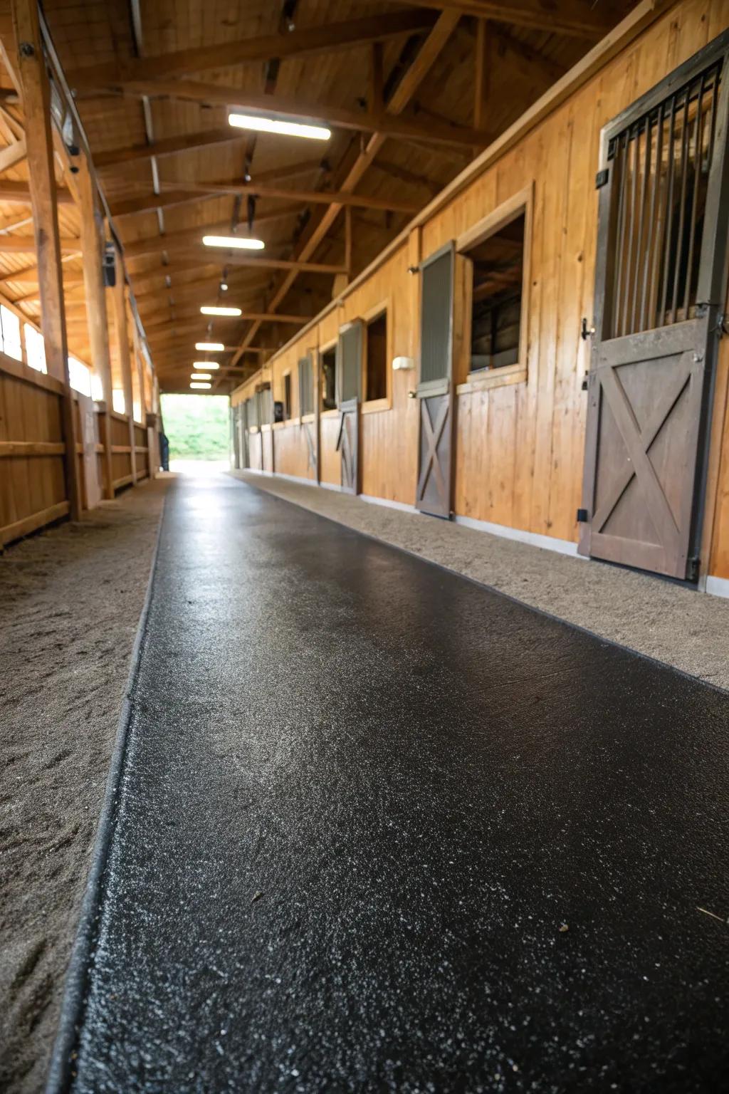 Permeable asphalt gives a practical ground cover choice with effective drainage features.