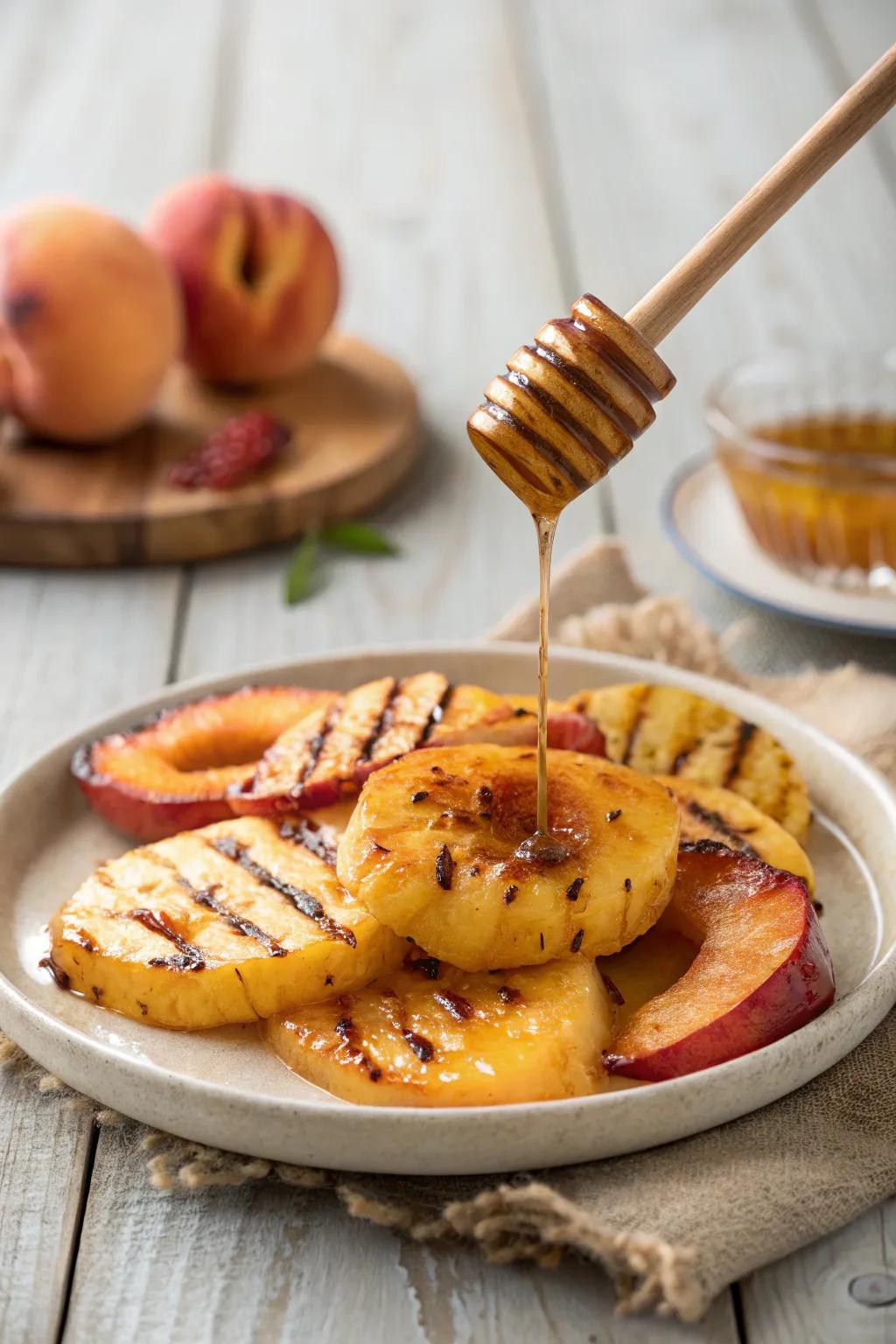 Grilled fruits provide a tasty, sweet and smoky touch to your indoor BBQ.