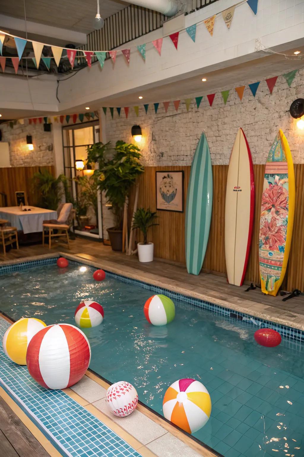 Embody the carefree spirit of classic coastal parties with nostalgic decorations.