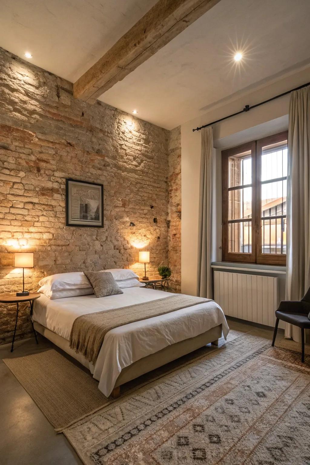 Soothing shades accentuate the industrial aesthetic while preserving a tranquil environment.