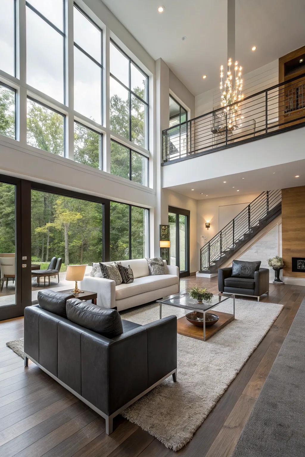 Select current furnishings that enhance your split-level dwelling's design.