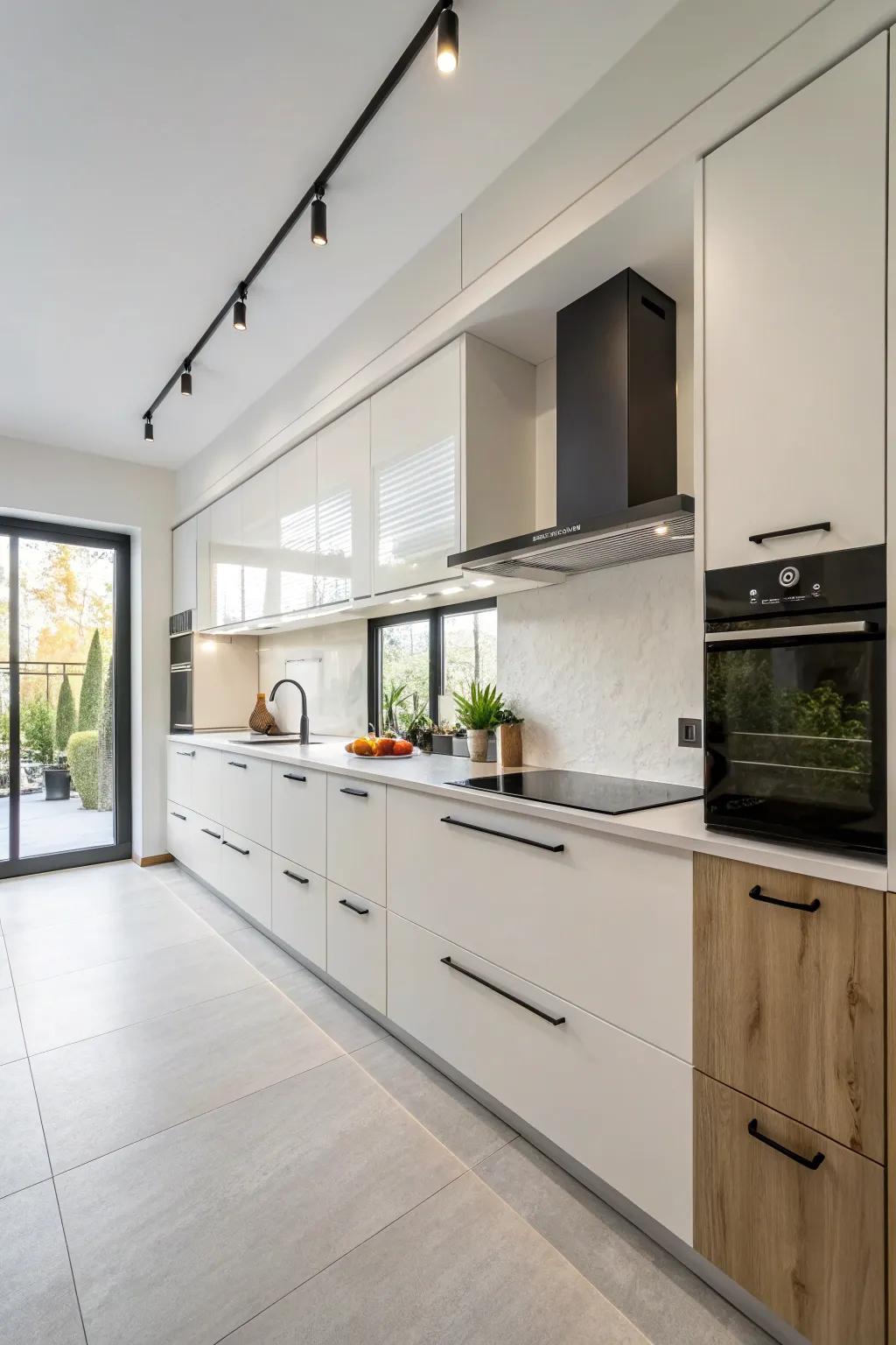 Sleek cabinets enhance both efficiency and style.