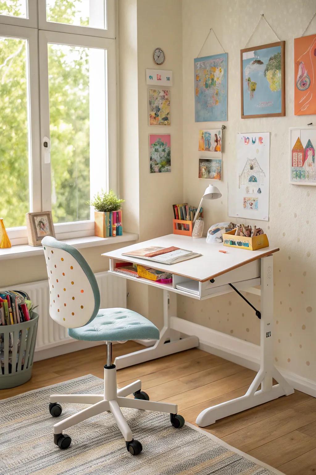 Comfortable seating encourages longer and healthier study sessions.