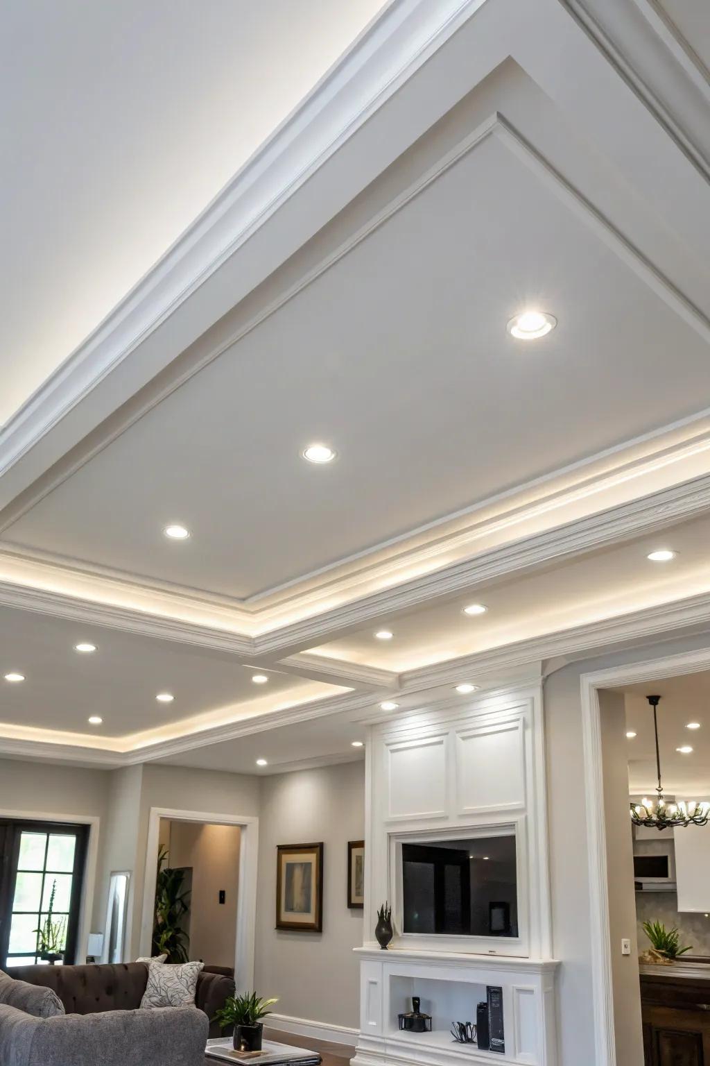 Hidden lights offer a tidy, minimalist lighting option.
