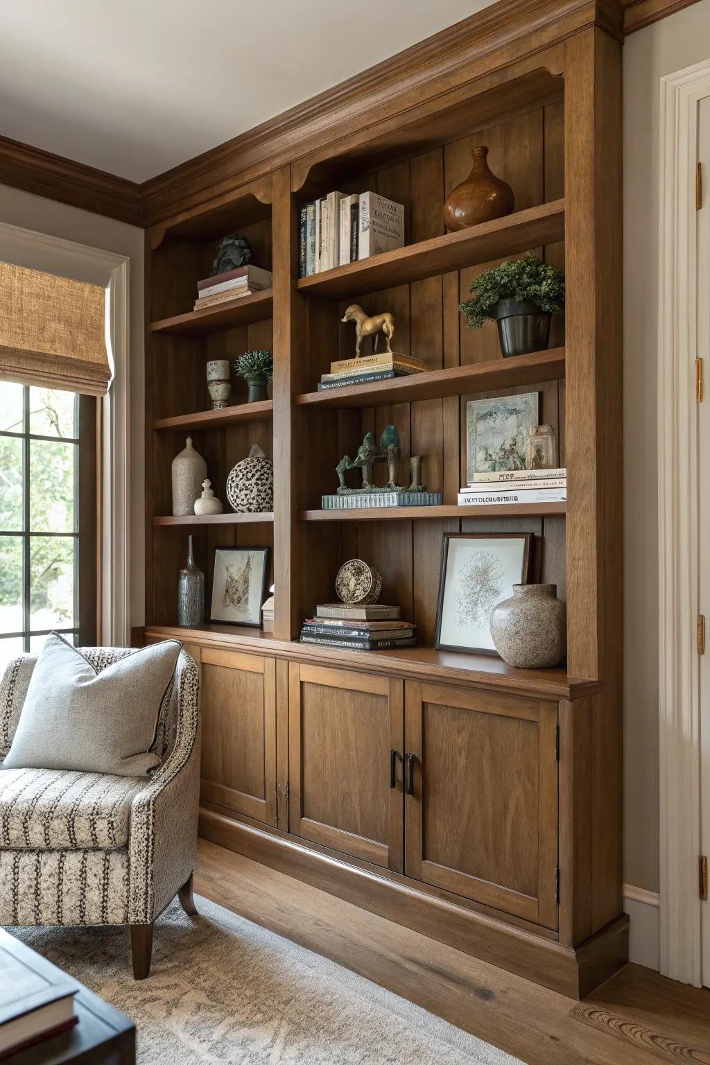 Corner racking is ideal for presenting books and mementos.