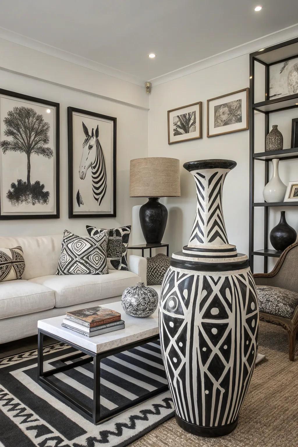 Accent pieces inject personality and individuality into the room.