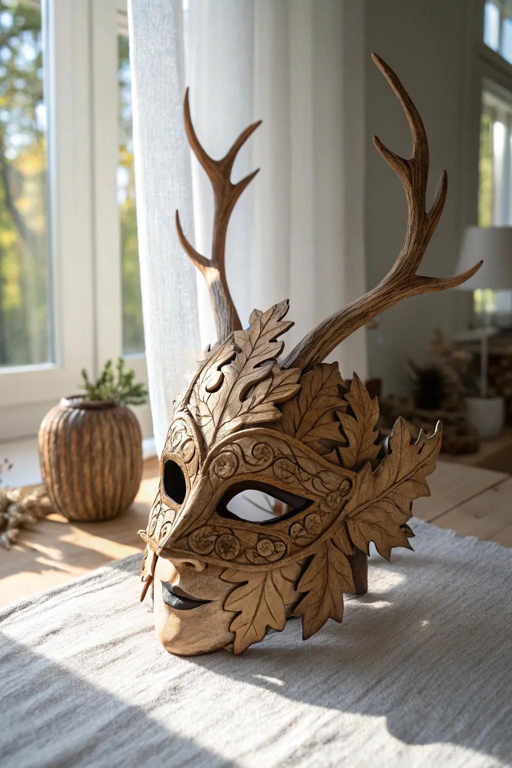 A nature-inspired mask sculpture that honors the wild.