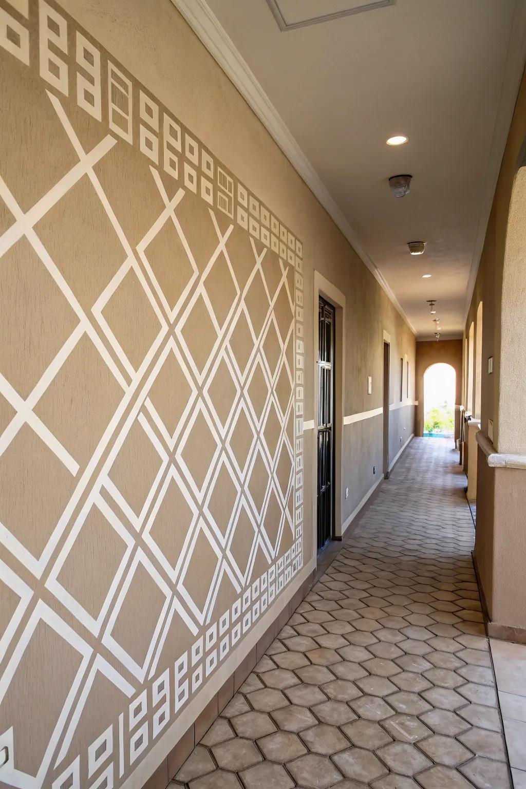 Lattice patterns add visual appeal and dimension