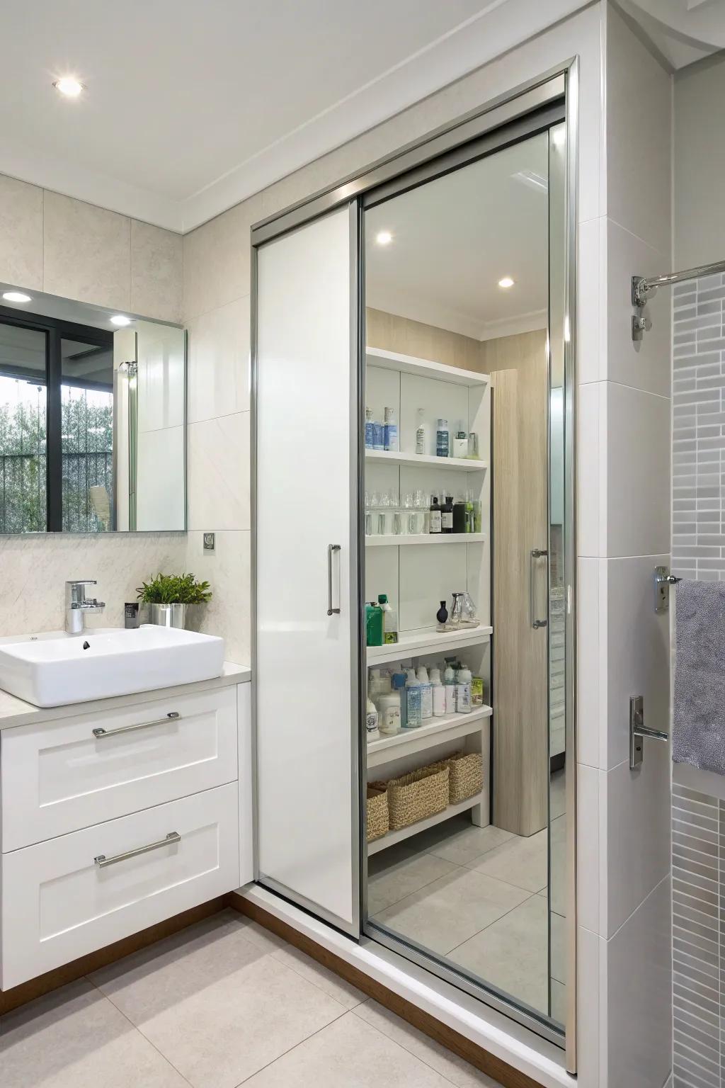 Sliding doors offer a contemporary, space-efficient answer.