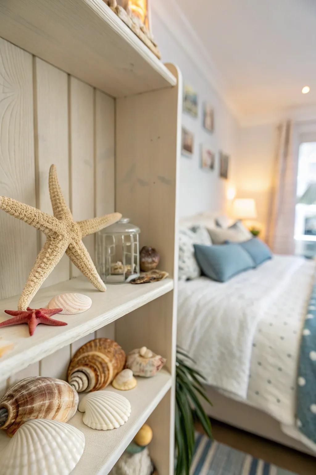 Seashells and starfish: uncomplicated yet potent decorating components.