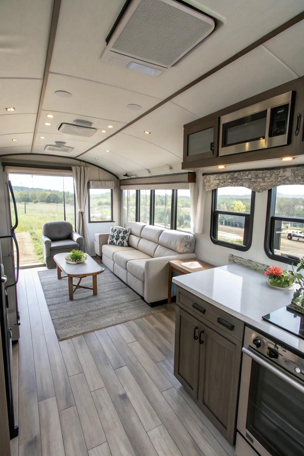 Open living zones enhance the sense of spaciousness and warmth in your home.