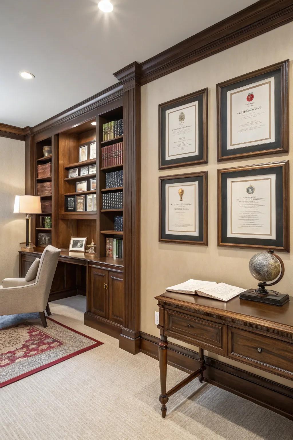 Layered matting introduces a layer of elegance and draws the viewer's eye to your accomplishment.
