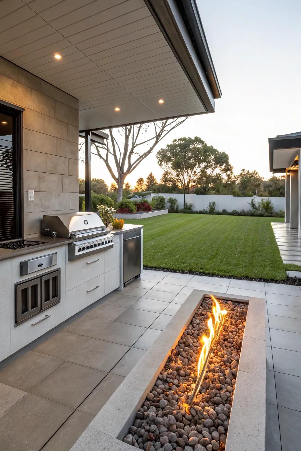 A welcoming burn pit that contributes warmth and atmosphere to outdoor events.