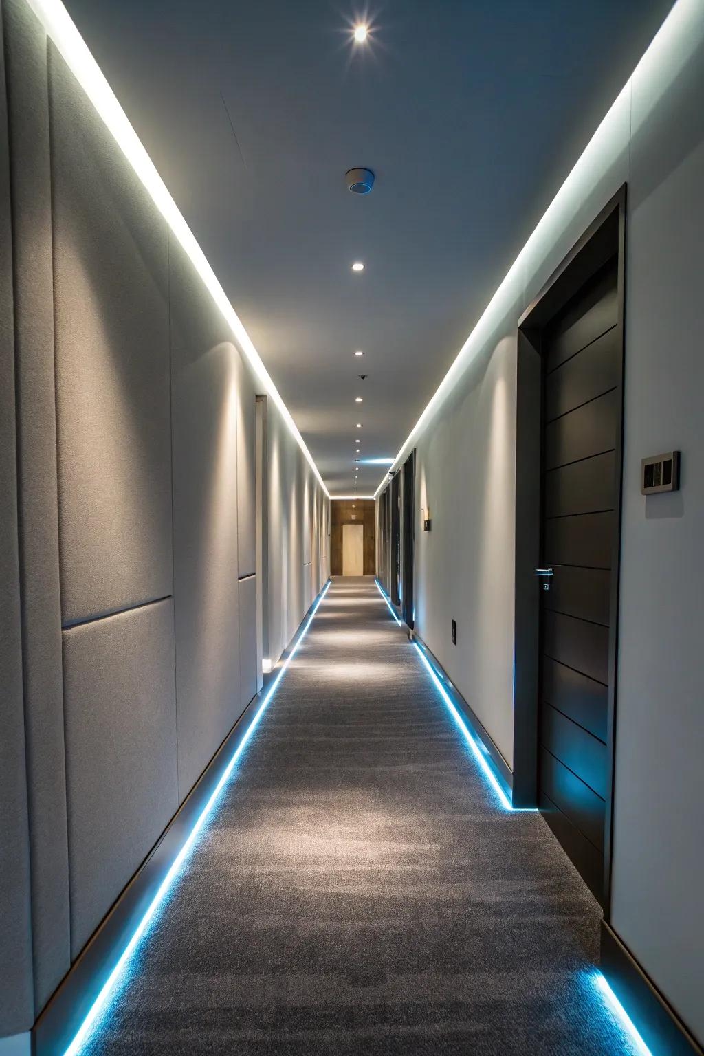 LED strips provide a polished, up-to-date illumination solution.