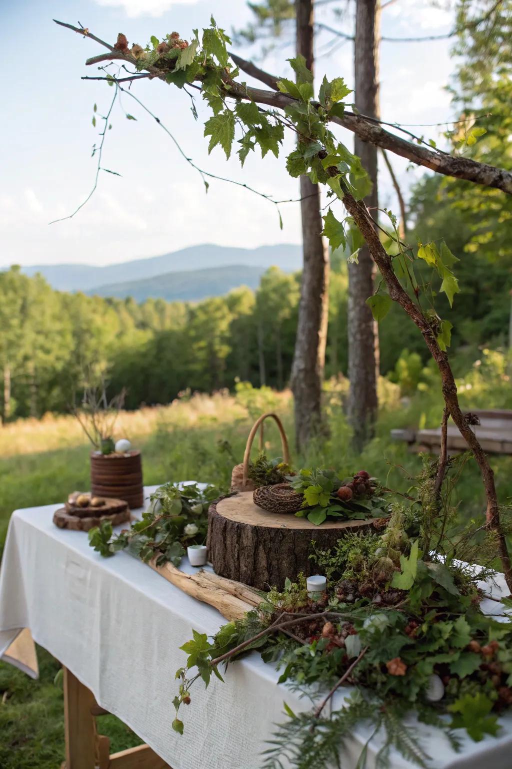 Add the forest feel to your party's look.
