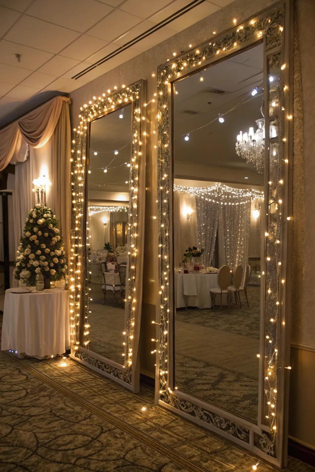 Pixie lights spread a magical radiance for a cozy New Year's Eve setting.