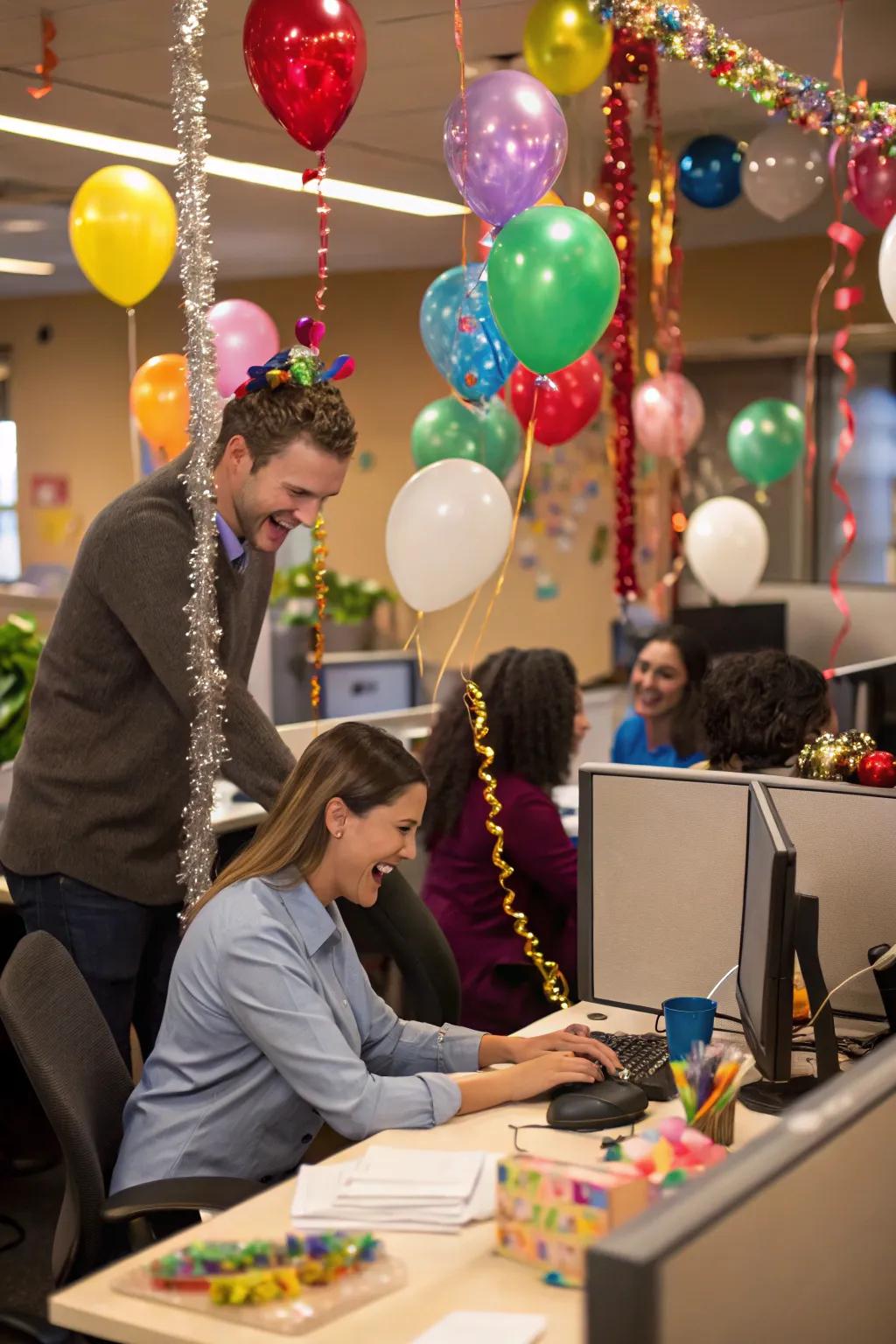 Teamwork paired with decorating: a superb way to celebrate.