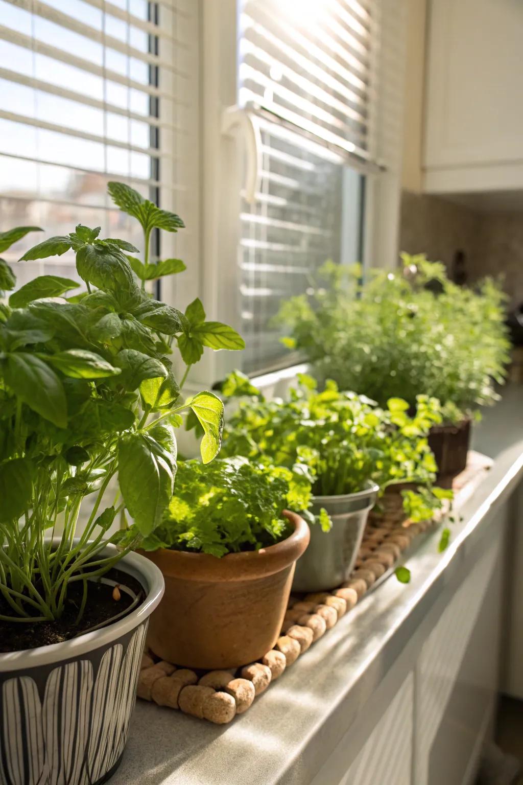 A vibrant herb garden bringing the freshest flavors to family meals.