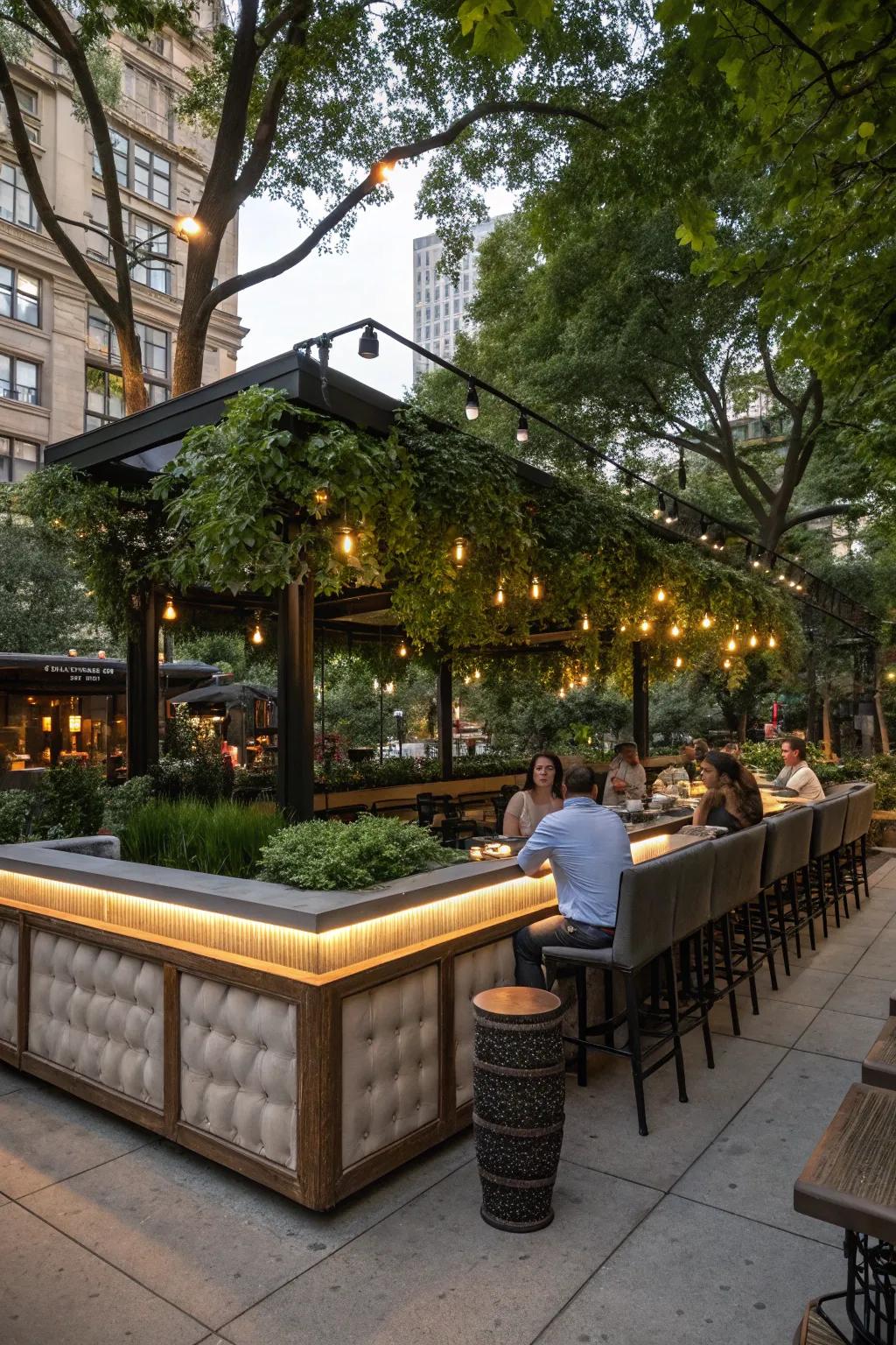 A comfortable bar nook ideal for personal gatherings.