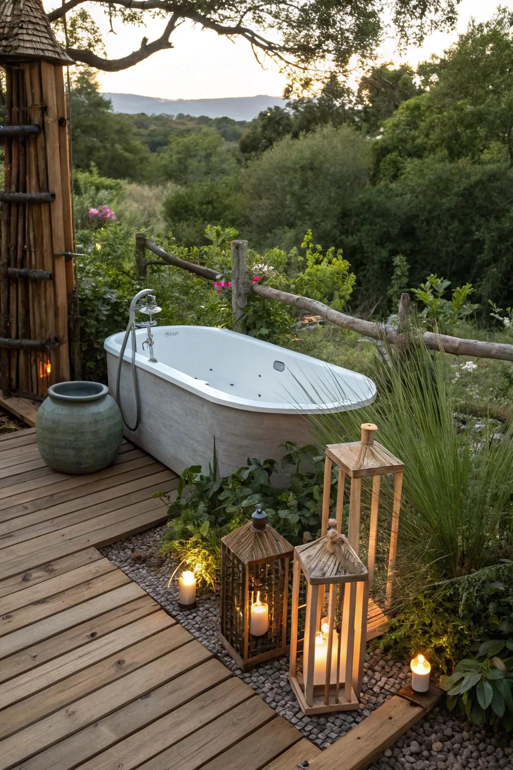 Produce a harmonious look using a timber deck and matching details.