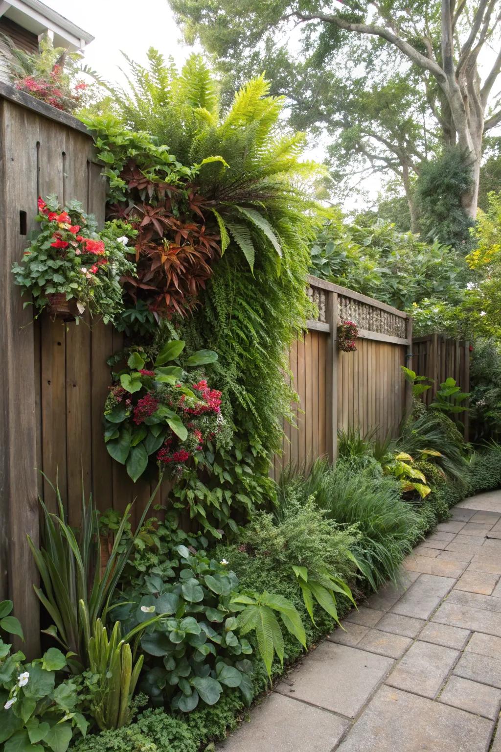 Construct a green wall using an amazing towering planting.