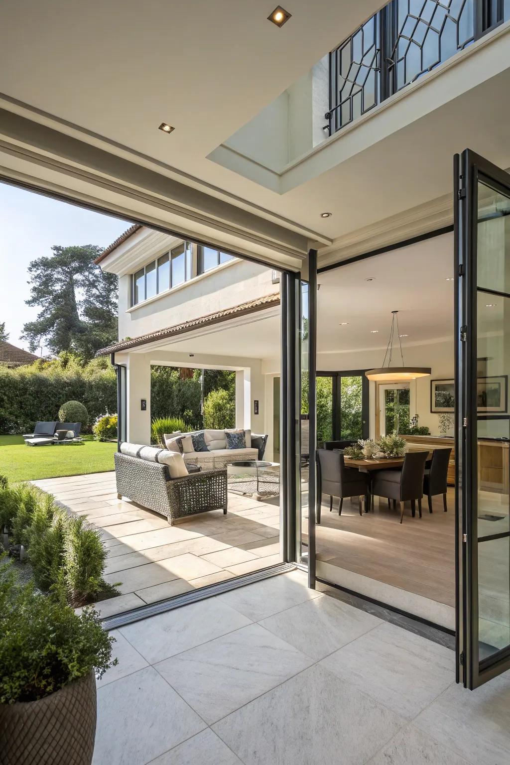 Angular unfolding entrances redefine open expanse using breathtaking angular vistas.