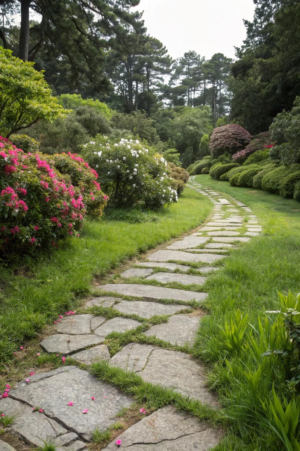 Nature-inspired pathways invite relaxing explorations.