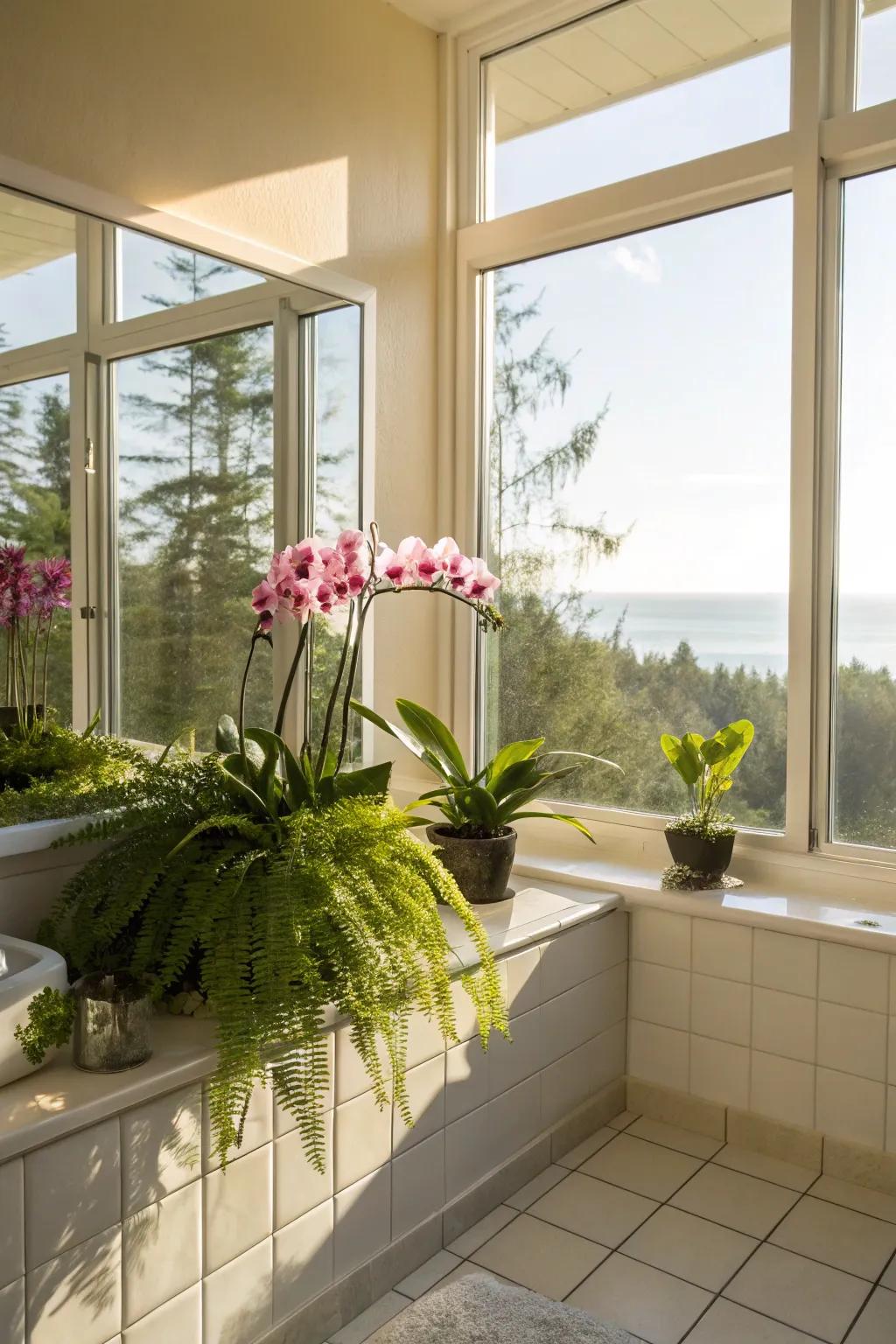 Harness sunlight to maintain thriving bathing area flora.