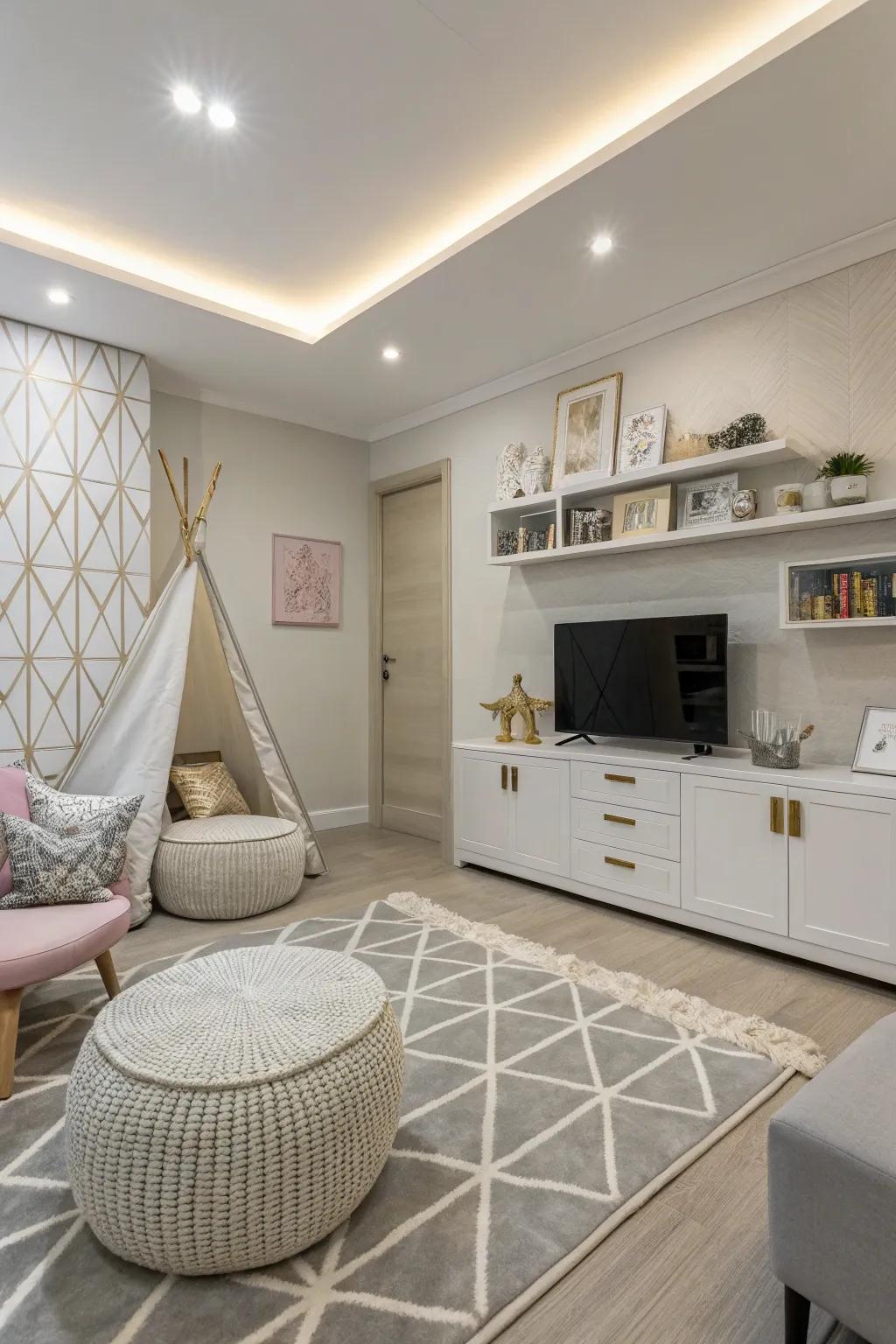 A posh and modern-day amusement zone with minimalist design components.