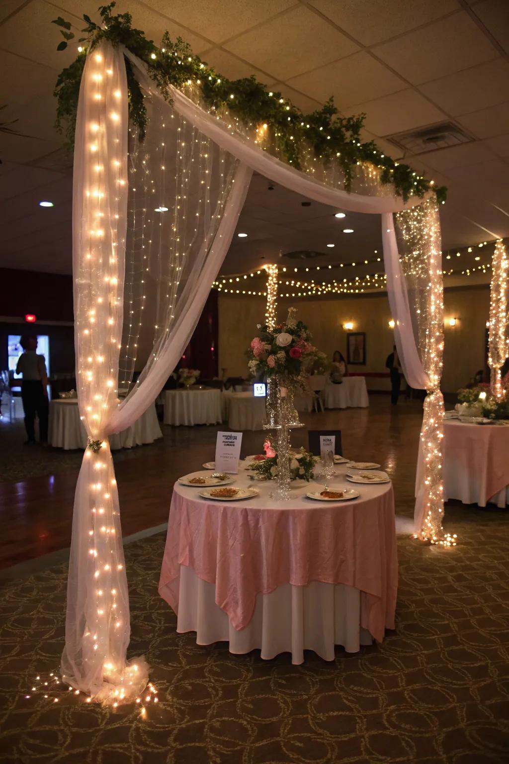Radiant strands enhance the allure and magic of your dance arrangement.