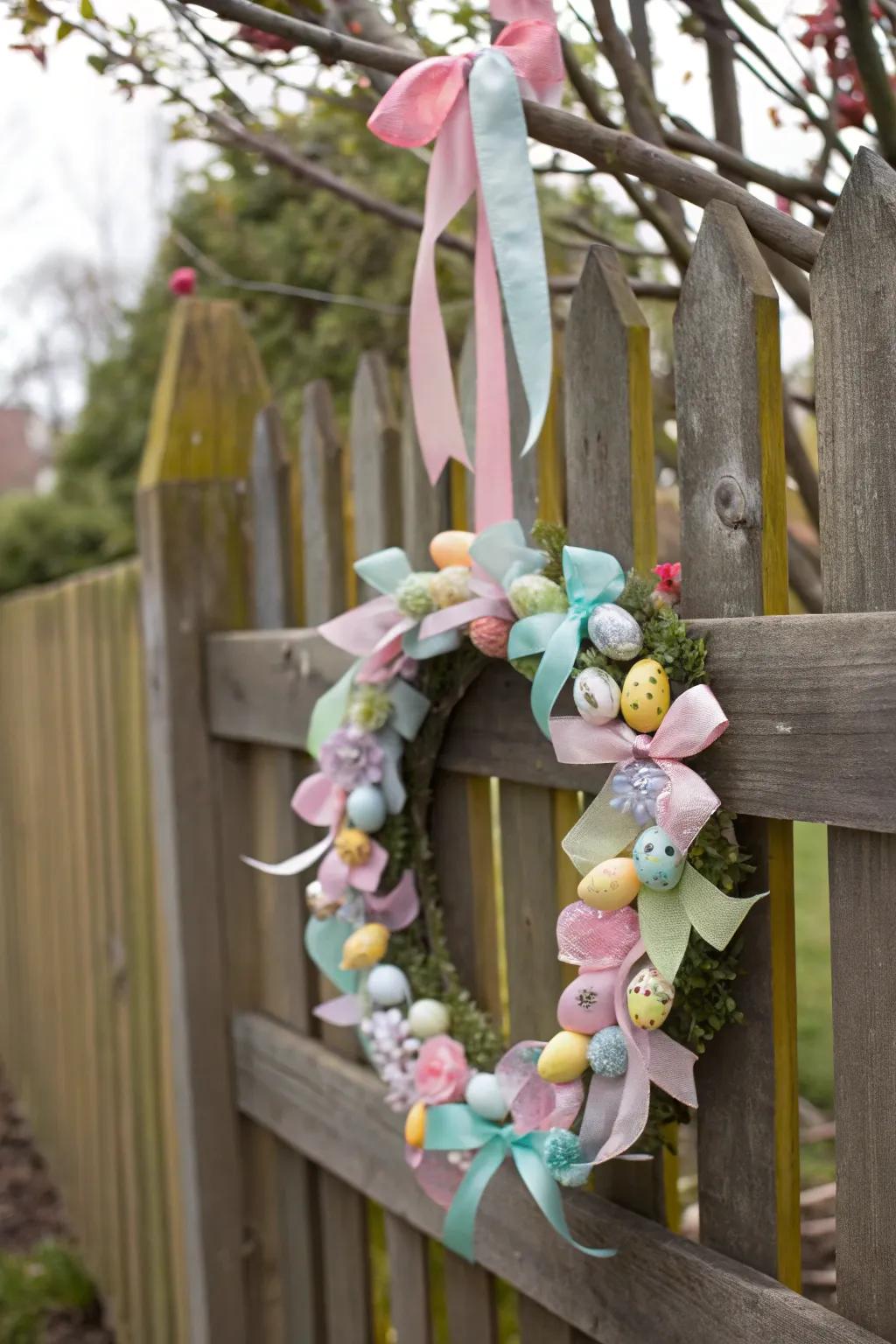 Spread springtime happiness with this soft-colored Easter wreath.