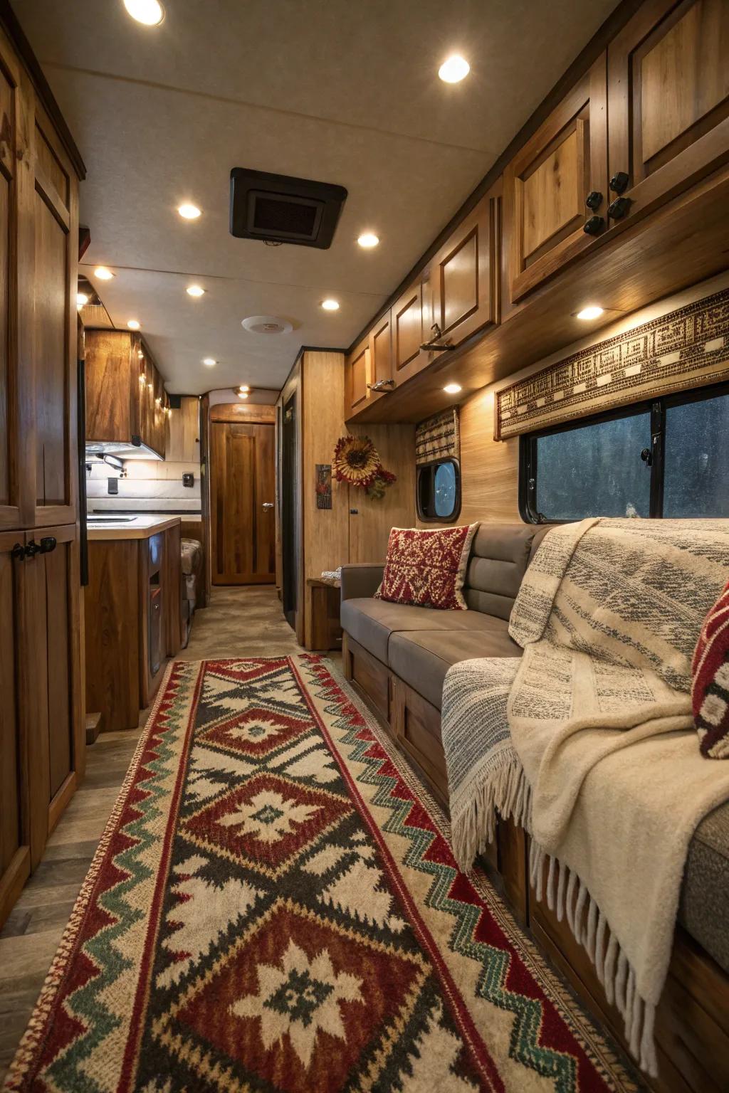 Fabrics add layers of comfort and visual interest.