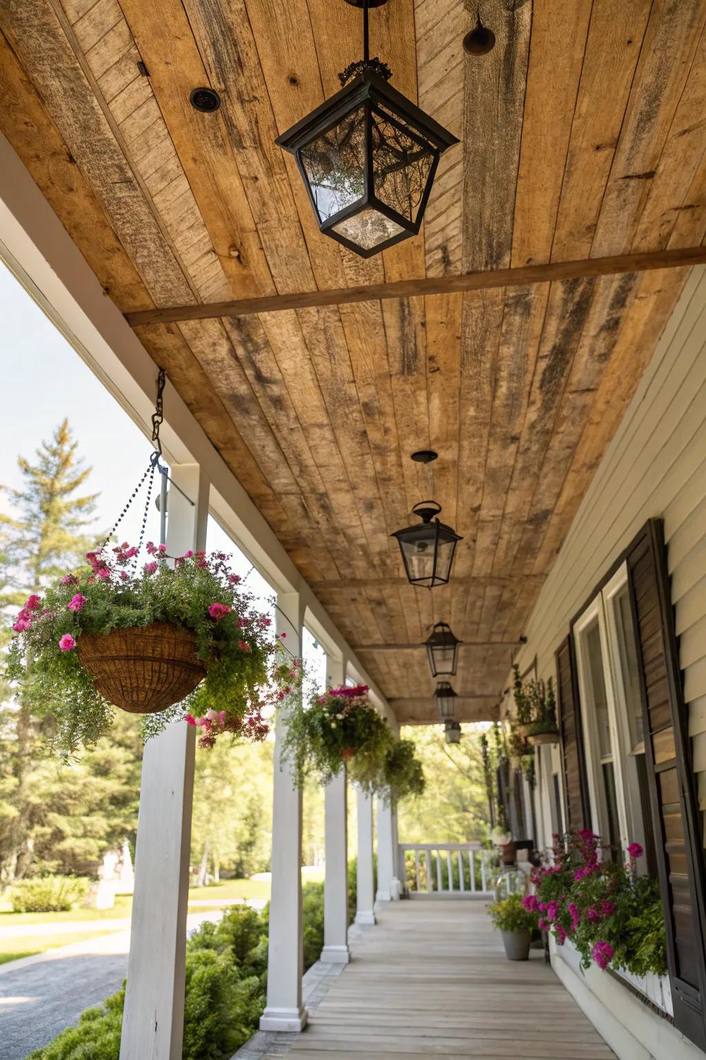 Unaltered lumber siding delivers a seamless countryside vibe.