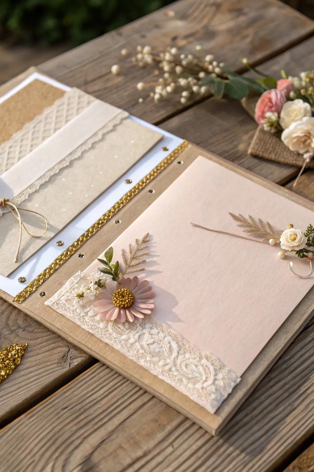 Find the excellence of layering in your scrapbook projects for a staggering, finished impact. 🌿✨ #ScrapbookArt #LayeredDesign