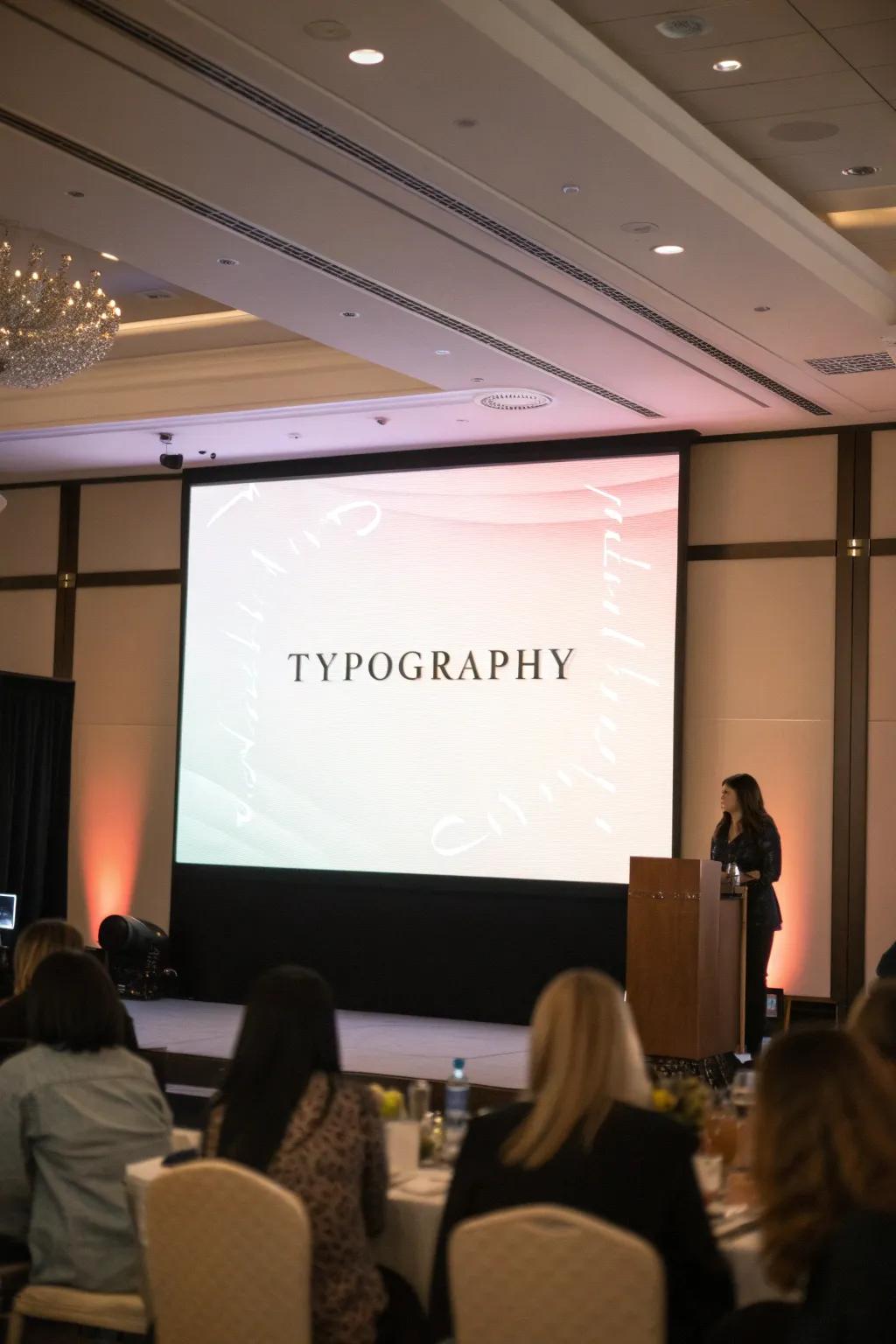 Slides presenting a combination of plain and elegant lettering.