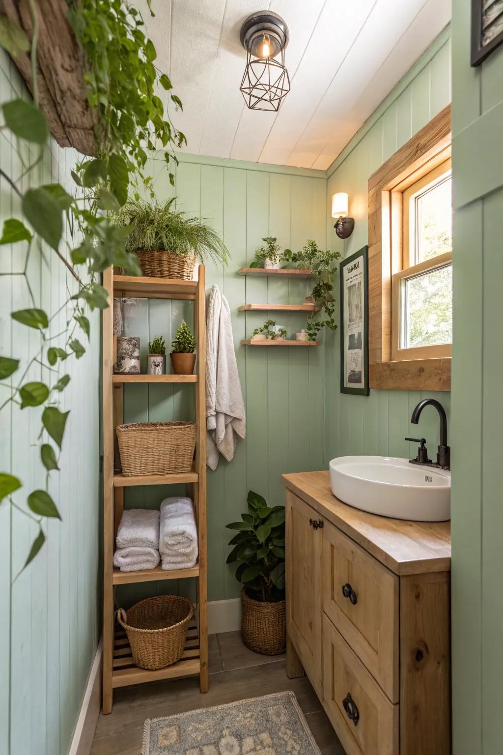 Pale green creates a revitalizing and natural environment.