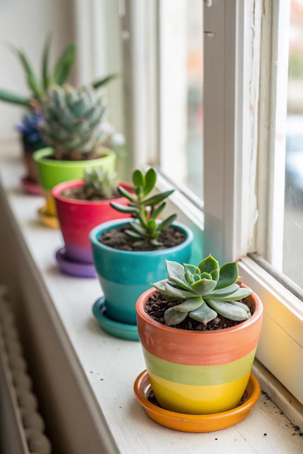 Scaled-down succulents revitalizing any location.