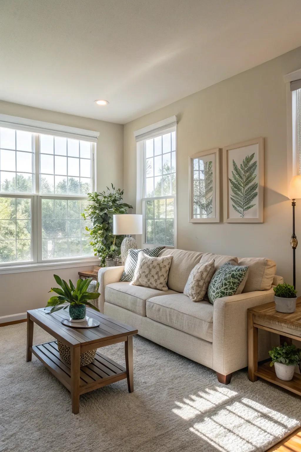 Light colors can make small spaces feel larger.