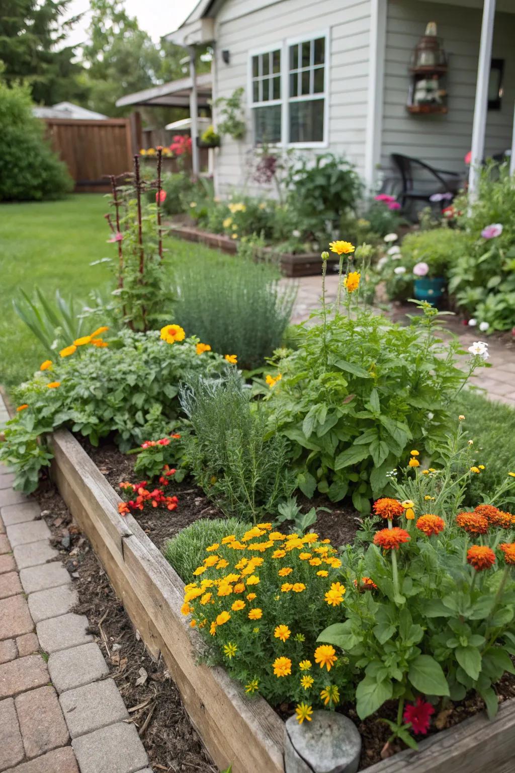 Unite beauty and utility by merging edibles with ornamentals.