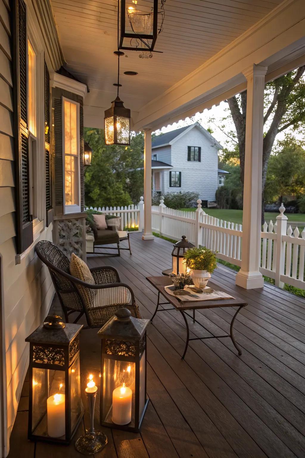 Luminaries cultivate a snug, inviting ambiance.