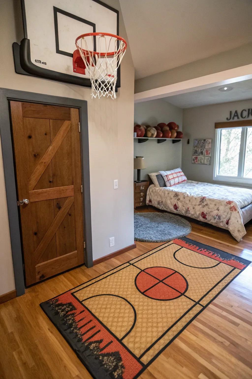 Incorporate enjoyment and usability with an indoor baseball toss.