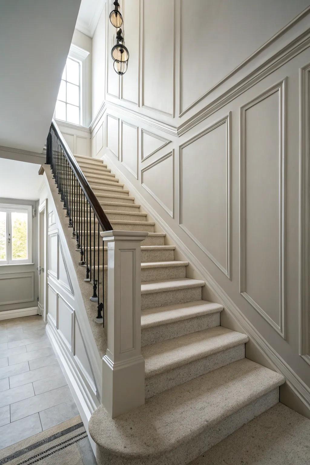 Muted colors deliver a serene foundation for your trim features.